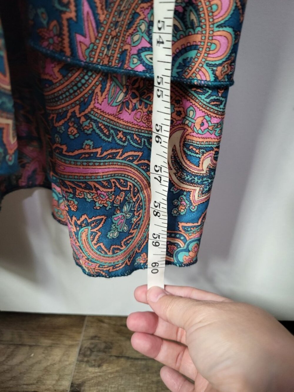 boemo Womens LG Anthropologie Paisley Flowy Maxi Dress Festival Boho Romantic - Picture 6 of 7
